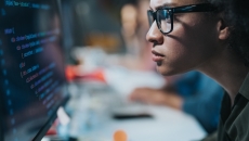 Healthcare professional reviewing data Healthcare professional reviewing data