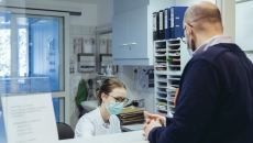 Healthcare professional interacting with patient Healthcare professional interacting with patient
