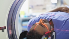 Person undergoing an MRI