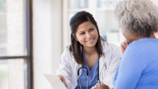 Healthcare professional counseling patient Healthcare professional counseling patient