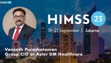 Veneeth Purushotaman, CIO at Aster DM Healthcare Group_Aerial view of Jakarta Central Business District at sunset/Hani Santosa/iStock/Getty Images Plus