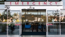 Sliding doors of emergency room